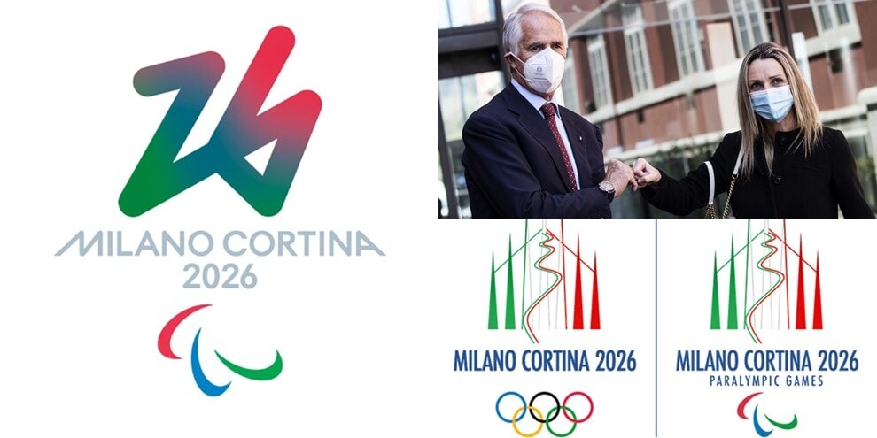 Malagò e la Vezzali presentano Futura, il logo di Milano-Cortina