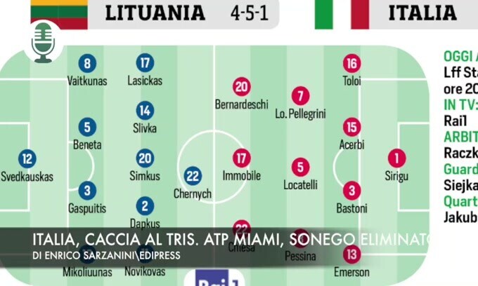 Italia, caccia al tris. Atp Miami, Sonego eliminato
