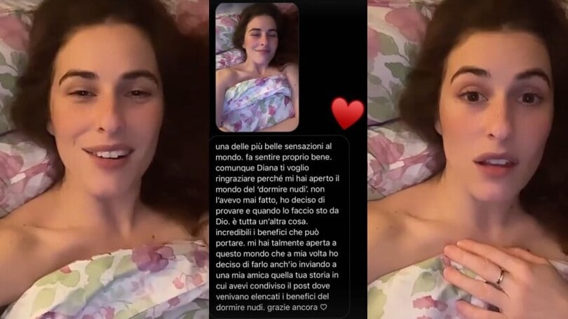 Diana Del Bufalo dorme nuda: "Ma che bello..."