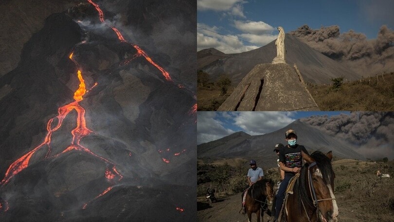 Guatemala, le suggestive immagini dell'eruzione del vulcano Pacaya