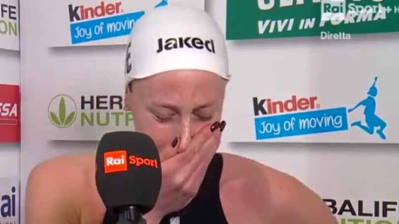 Federica Pellegrini in lacrime per la quinta Olimpiade