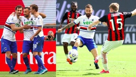 Hauge risponde a Quagliarella: 1-1 tra Milan e Sampdoria