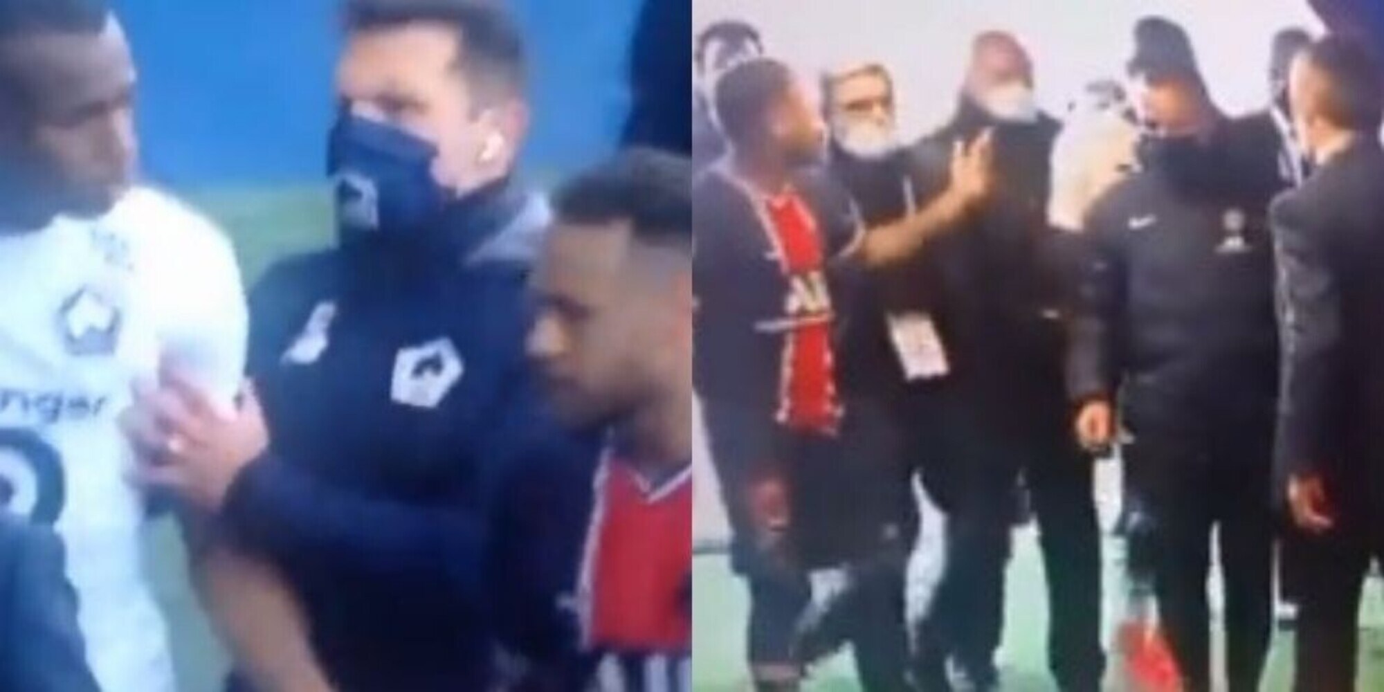 Neymar espulso in Psg-Lilla: che scontro con Djalo nel tunnel!
