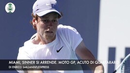 Miami, Sinner si arrende. Moto Gp, acuto di Quartararo