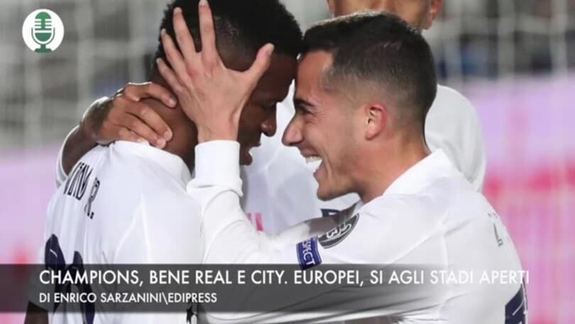 Champions League, vincono Real e City. Europei, pubblico negli stadi