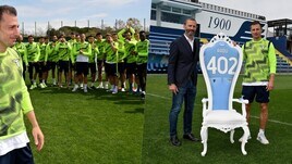 Lazio in festa per Radu: Lotito e Favalli lo premiano