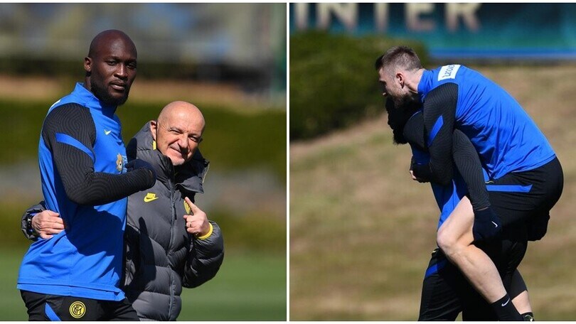 L'Inter si 'aggrappa' a Lukaku anche in allenamento