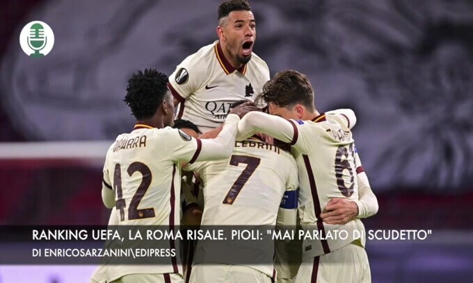 Ranking Uefa, la Roma risale. Pioli: "Mai parlato di scudetto"