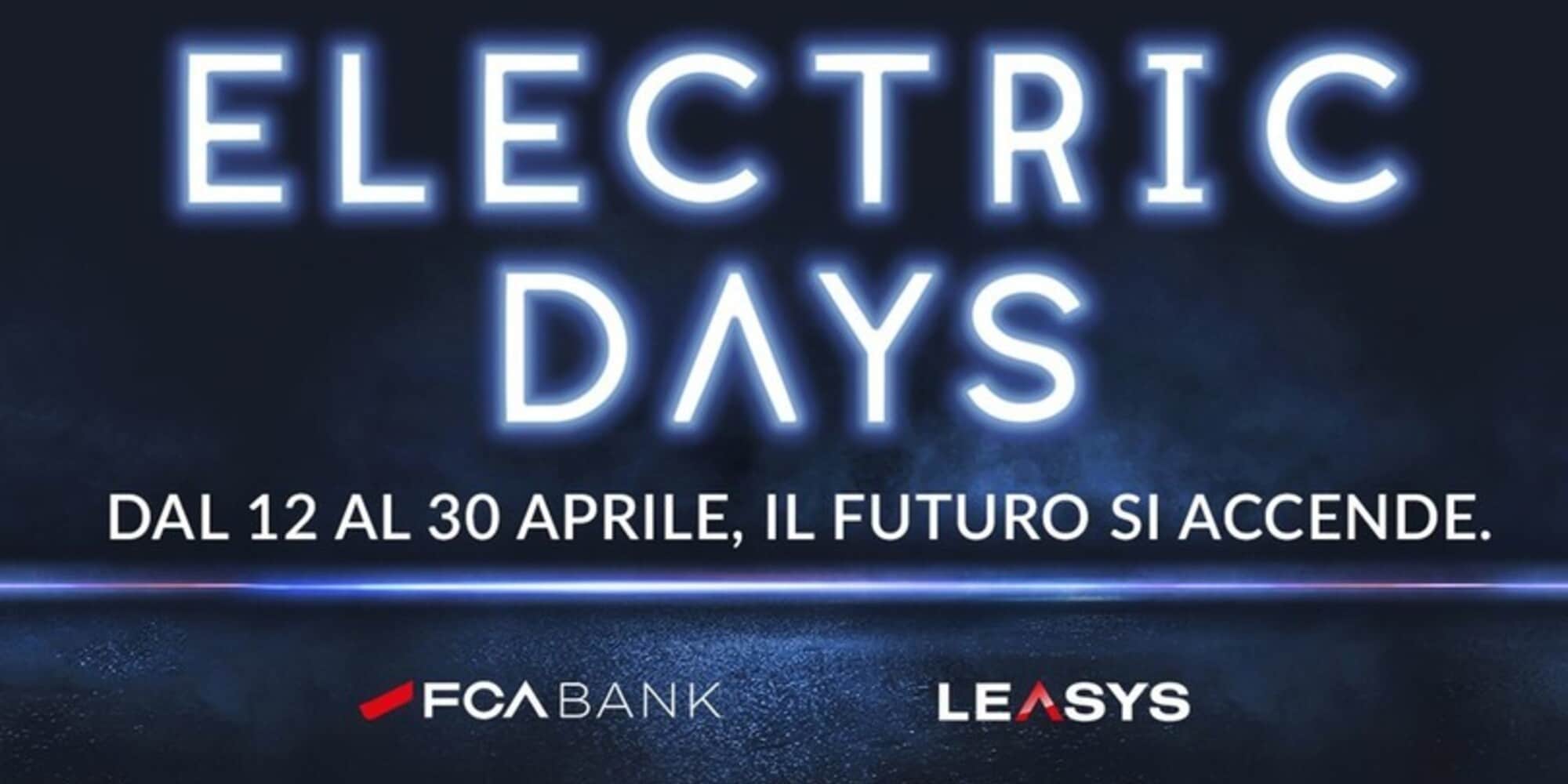 Electric Days, FCA Bank e Leasys lanciano promo sui veicoli elettrici: ecco i modelli