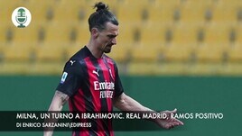 Milan, Ibrahimovic squalificato. Real Madrid, Ramos positivo al Covid