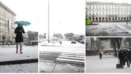 Grandinata a Roma: strade e tetti imbiancati