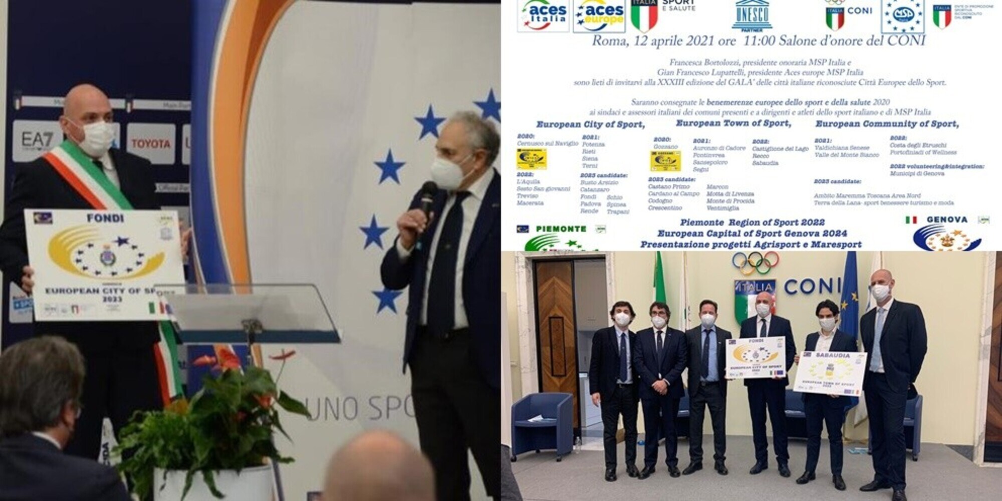 European City of Sport: Fondi lancia la sfida ad otto città