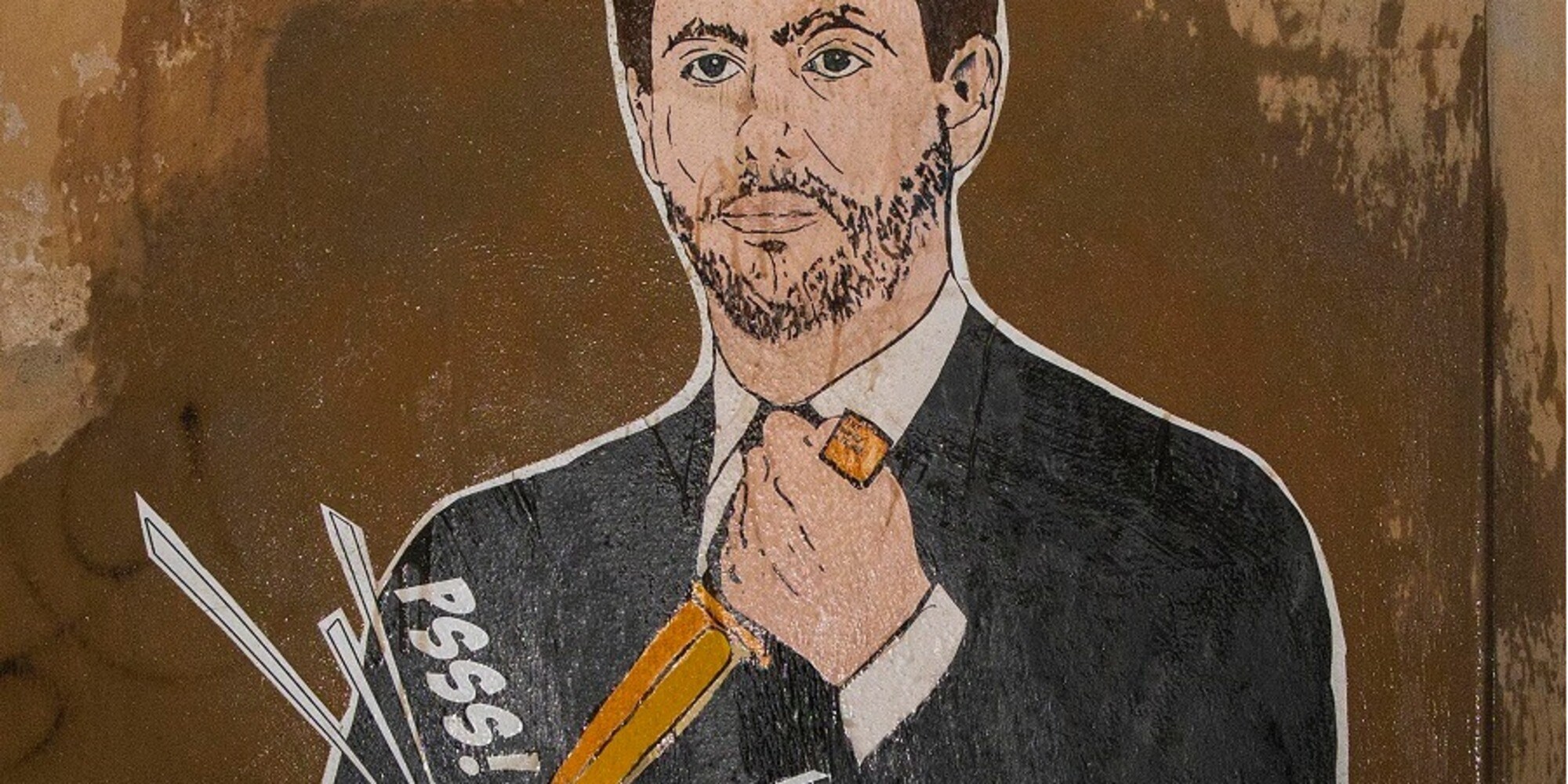 Superlega, Allegri buca il pallone: ecco l'opera della street artist Laika