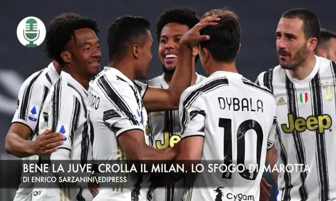 Bene la Juventus, crolla il Milan. Lo sfogo di Marotta