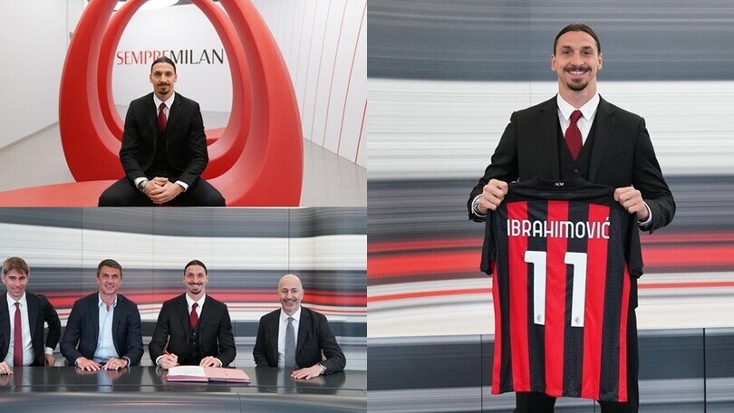 Ibrahimovic rinnova col Milan: le immagini dello Z-Day