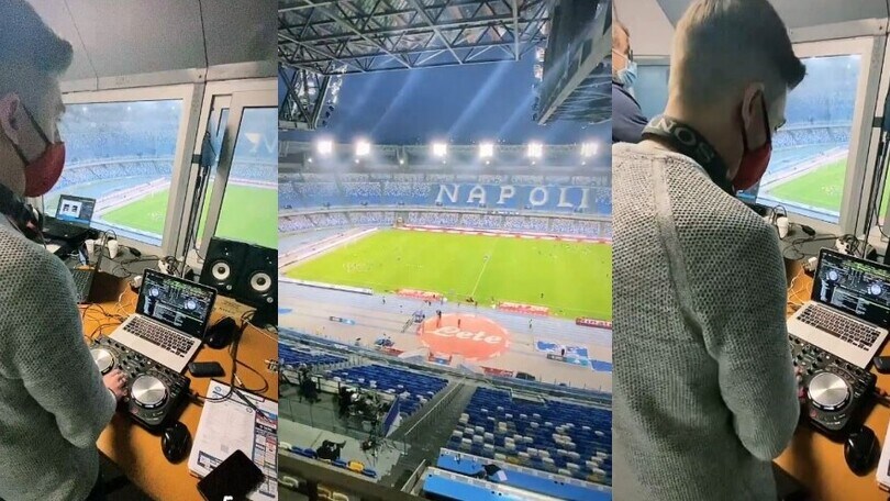 Napoli, dentro il Maradona deserto con la musica di Decibel Bellini