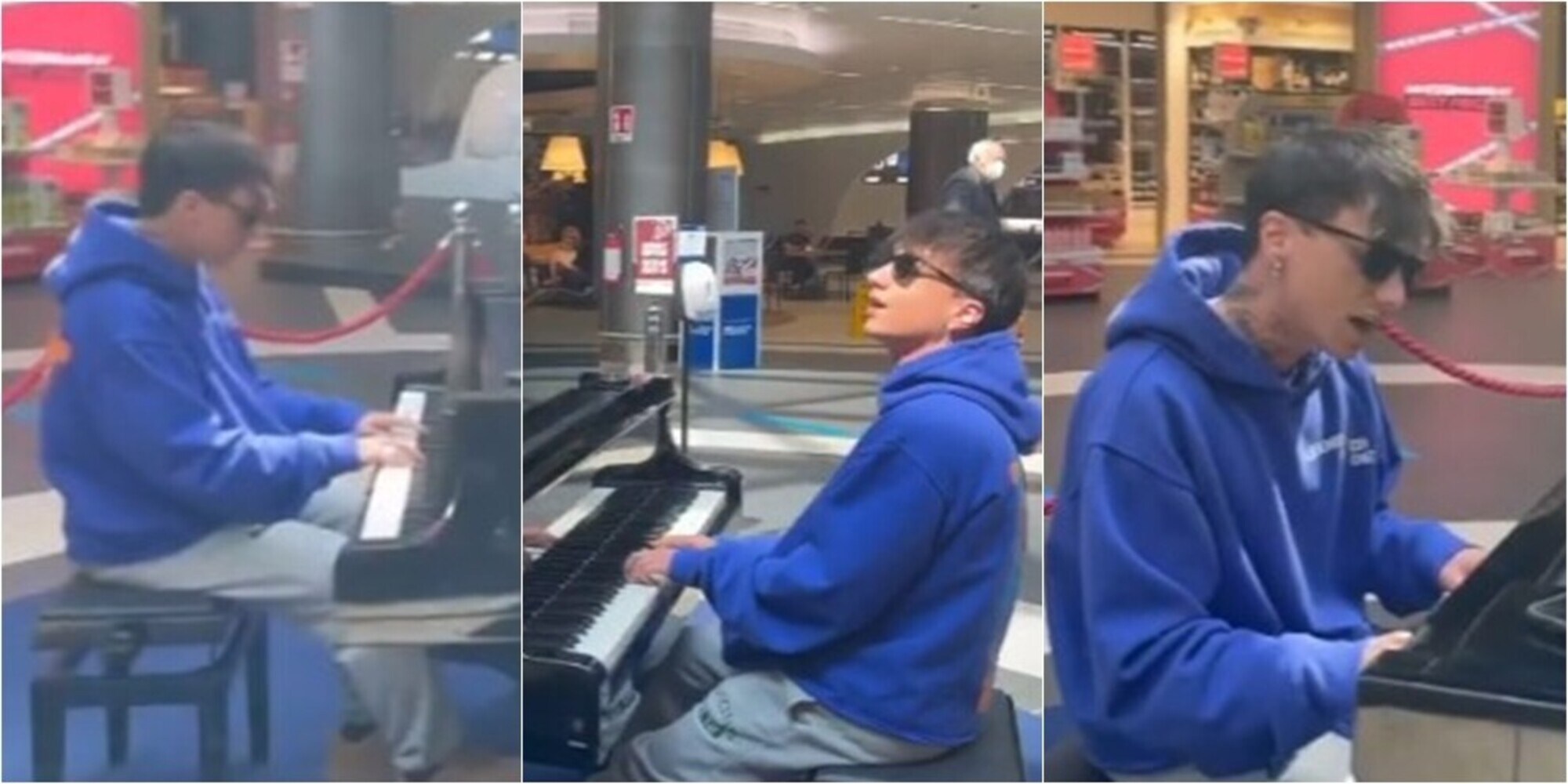 Ultimo show, suona all'aeroporto di Fiumicino: “Non ho resistito”