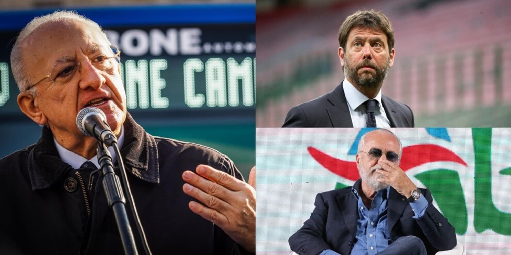 Incredibile De Luca: "Agnelli è un infiltrato di De Laurentiis"