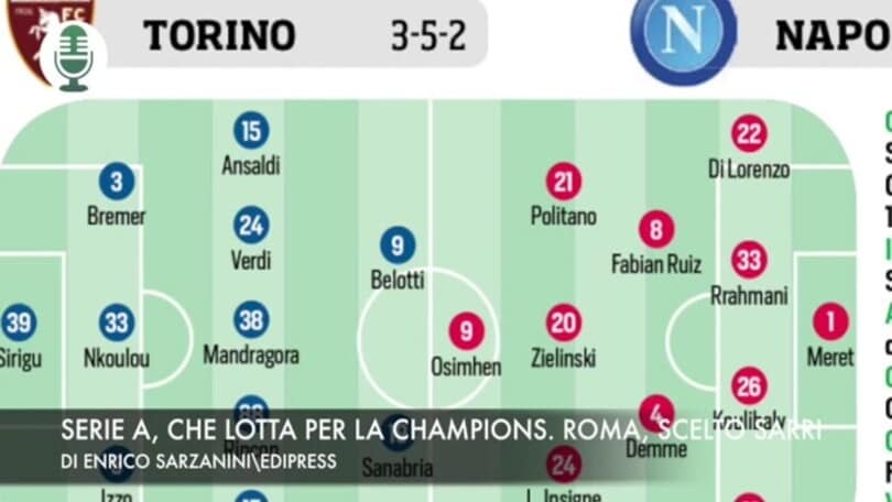 Serie A, che lotta per la Champions. La Roma ha scelto Sarri