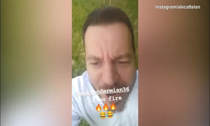 Cattelan impazzisce per la vittoria dell'Inter