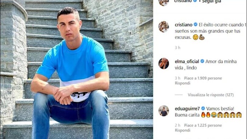CR7 sui social: "Sogni più grandi delle scuse"