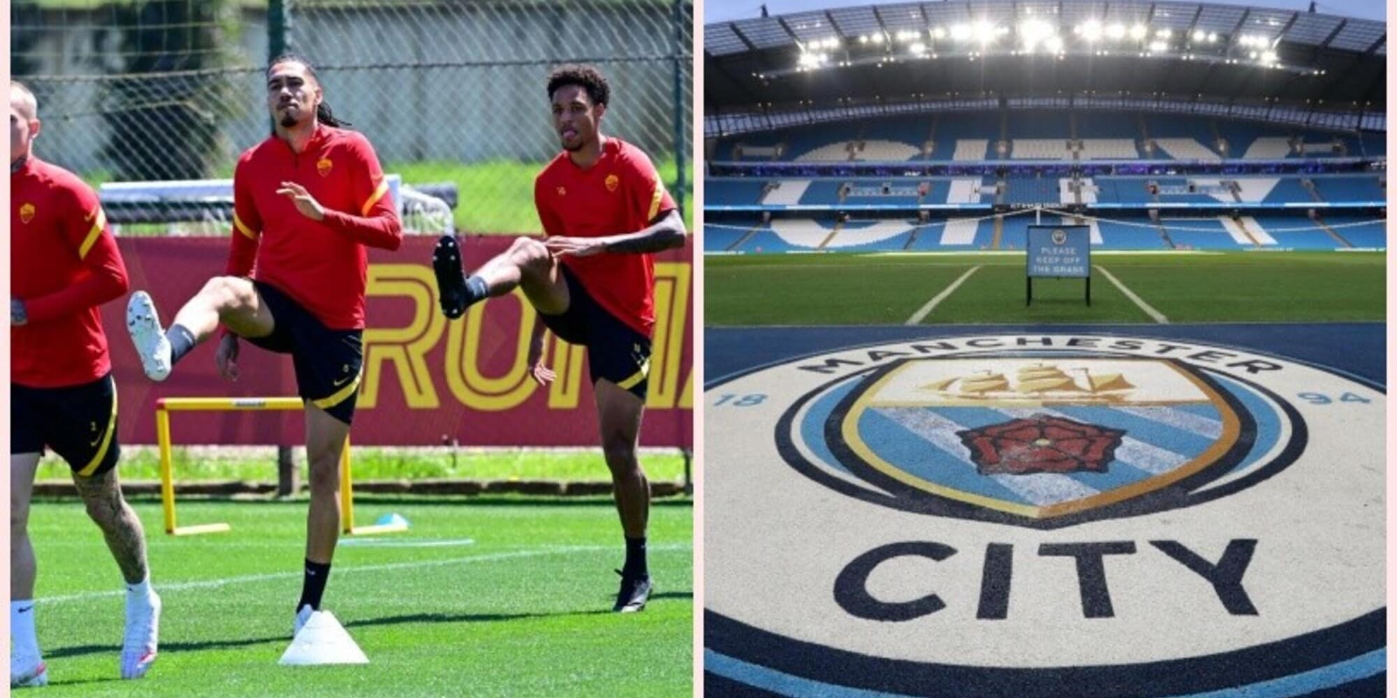 Roma, allenamento di scarico nel centro sportivo del Manchester City