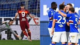 Dzeko sbaglia il rigore e la Roma va ko con la Sampdoria