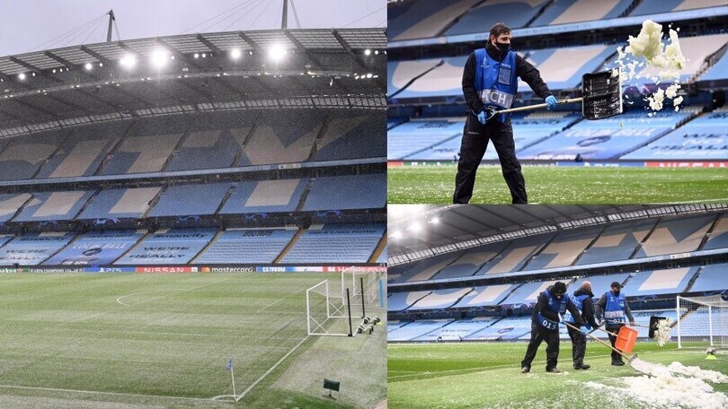 Champions League, City-Psg si gioca con la grandine!