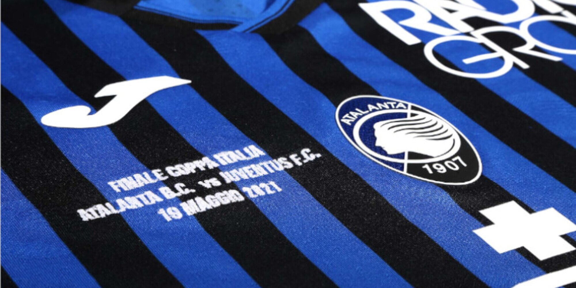 Atalanta, ricamo speciale sulle maglie della finale con la Juve