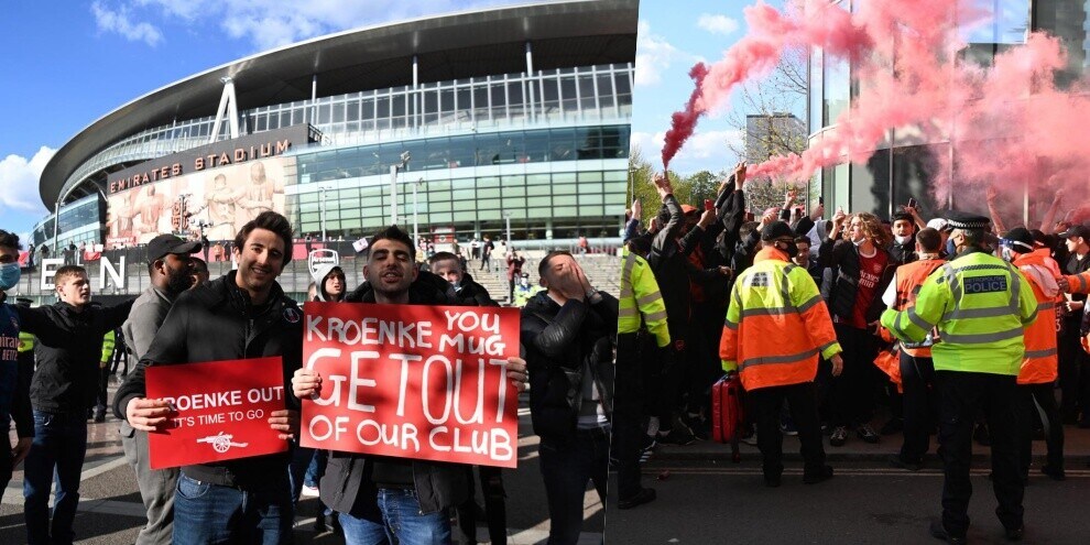 Arsenal, dura protesta dei tifosi contro Kroenke