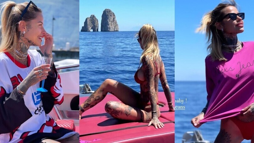 Zoe Cristofoli, domenica in barca sul Golfo di Napoli: che vista!