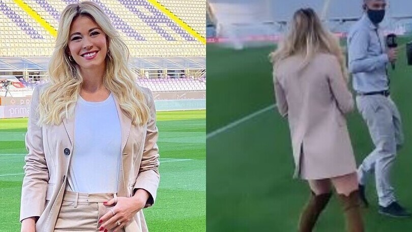 Diletta Leotta, il fuori onda da Firenze: gli idranti si accendono e...