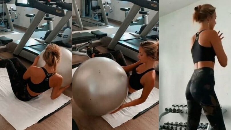 Viky Varga ci dà dentro in palestra: l'allenamento per le curve sensuali