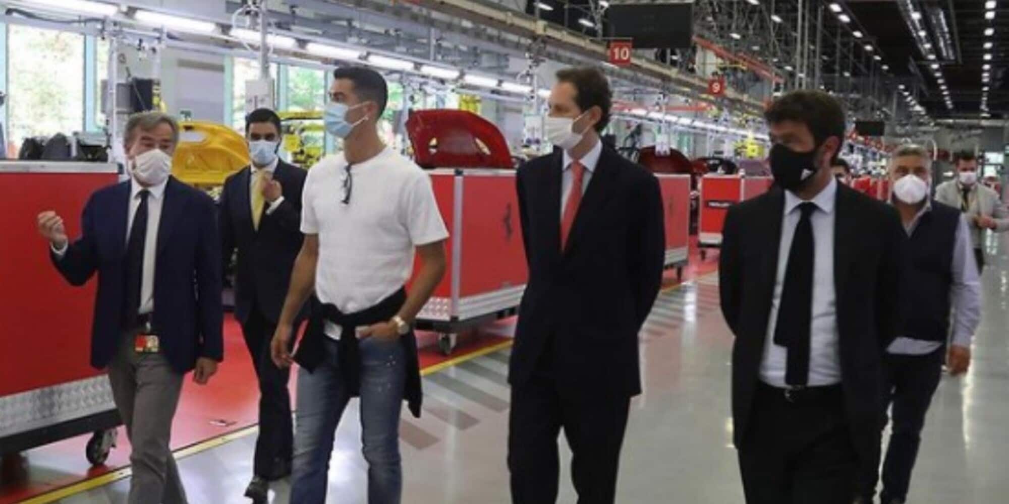 Juve, Ronaldo in Ferrari con John Elkann e Andrea Agnelli