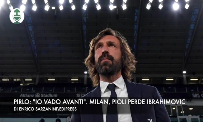 Pirlo: "Io vado avanti". Milan, Pioli perde Ibrahimovic