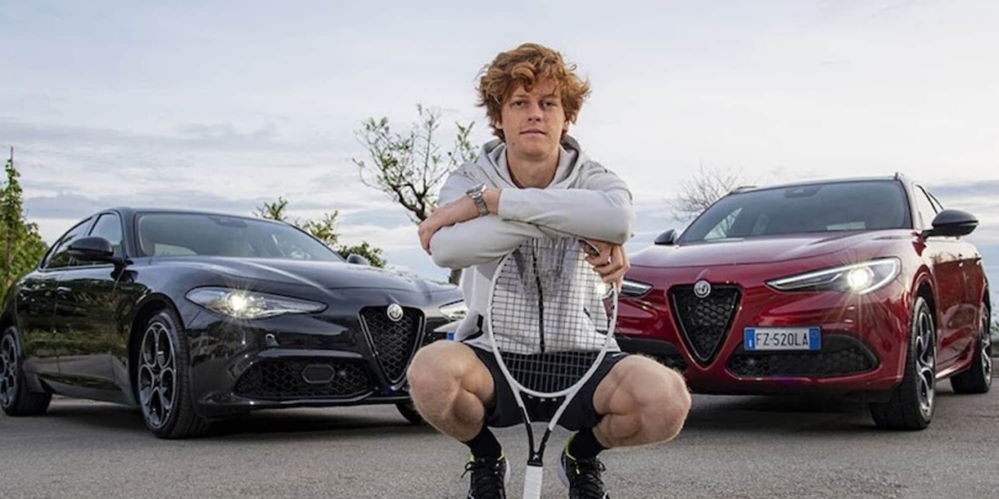 Sinner e la velocità: oltre al tennis sfreccia con Alfa Romeo e gli amici Giovinazzi e Ricciardo