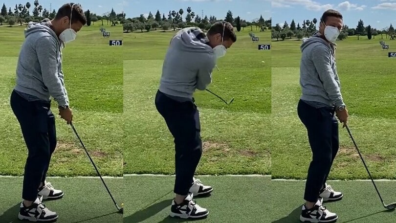 Papu Gomez si da al golf. Che colpo!