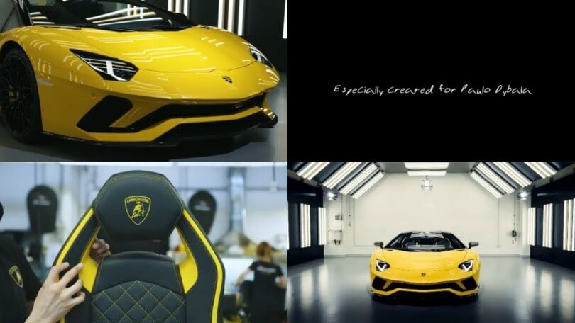 Dybala presenta la nuova Lamborghini Aventador S Roadster