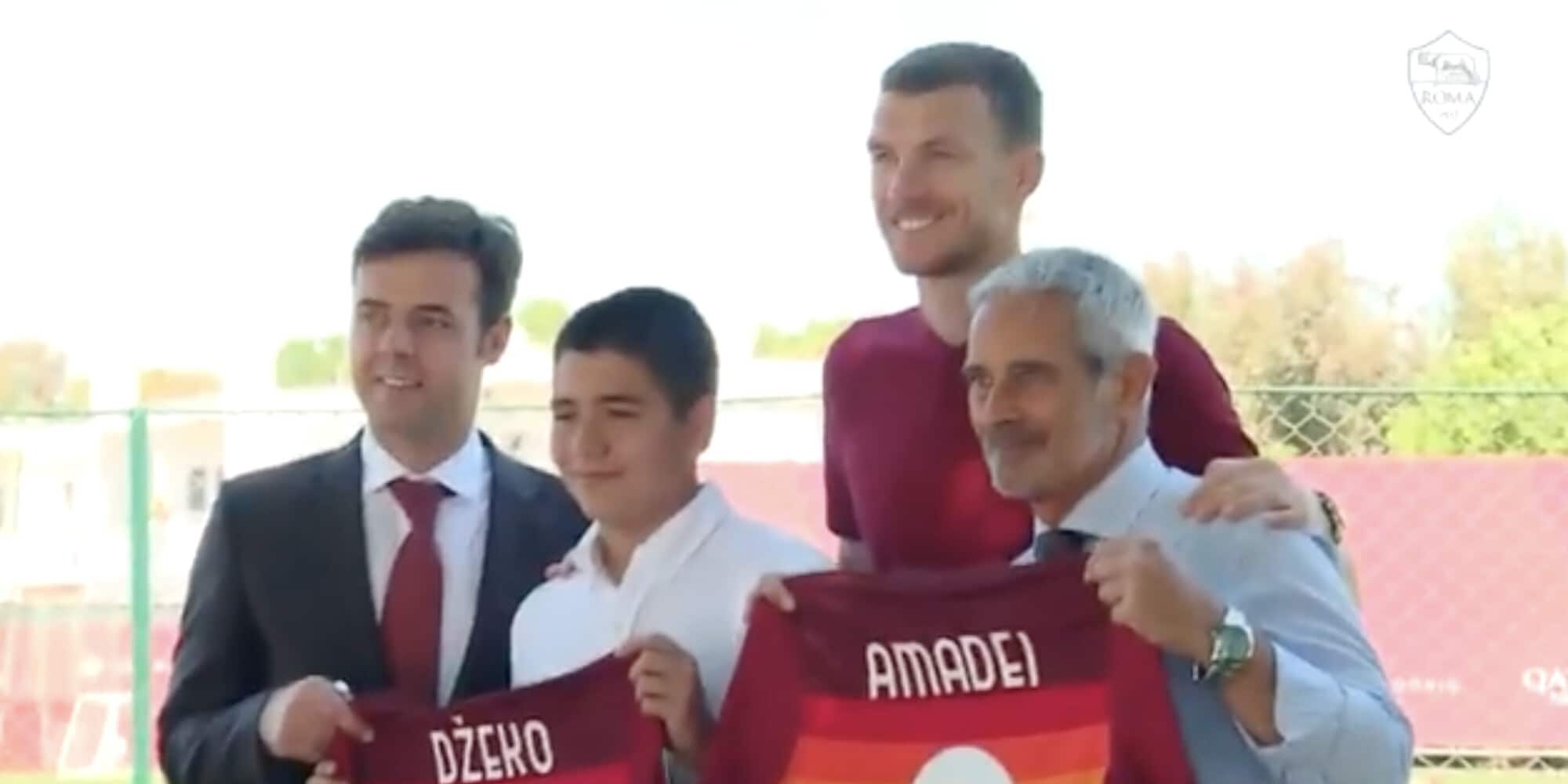 Roma, campo intitolato ad Amadei. E il nipote scoppia a piangere vicino a Dzeko