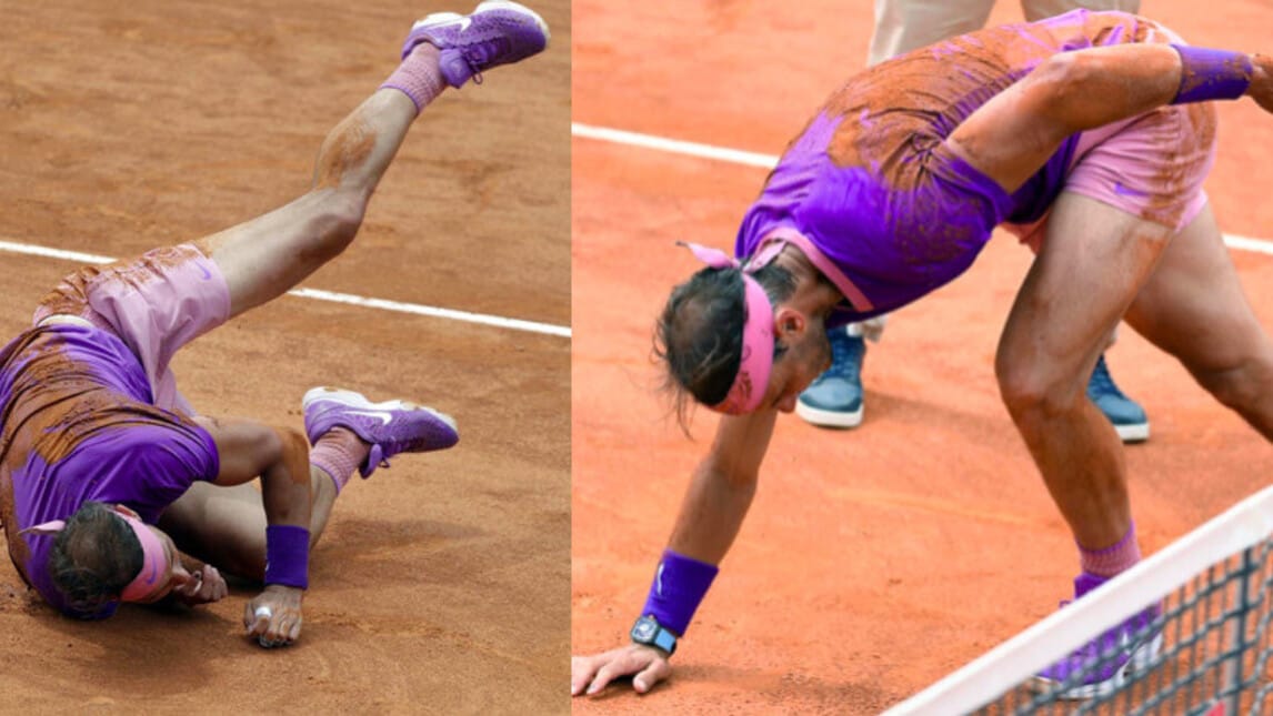 Nadal, brutta caduta contro Zverev. Poi si rialza e vince