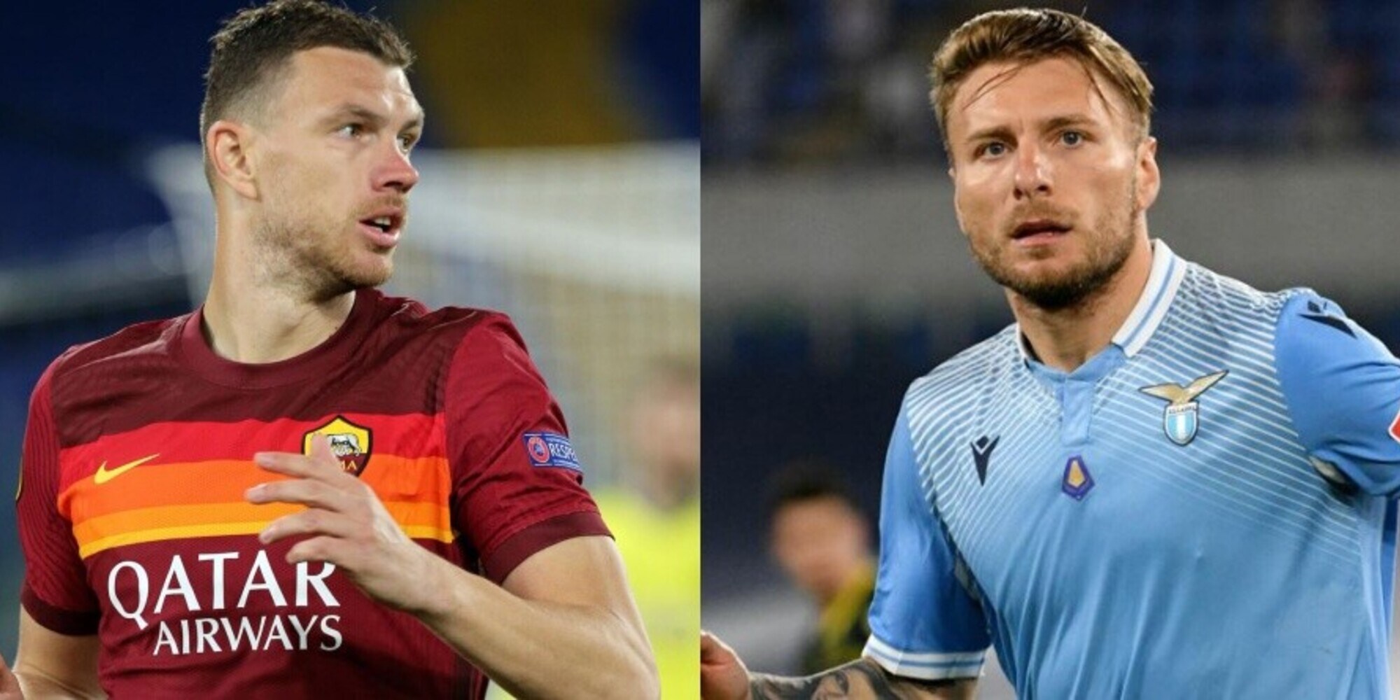 Roma-Lazio, è derby anche tra Dzeko e Immobile