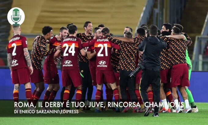 Roma, il derby è tuo. Juventus, rincorsa Champions