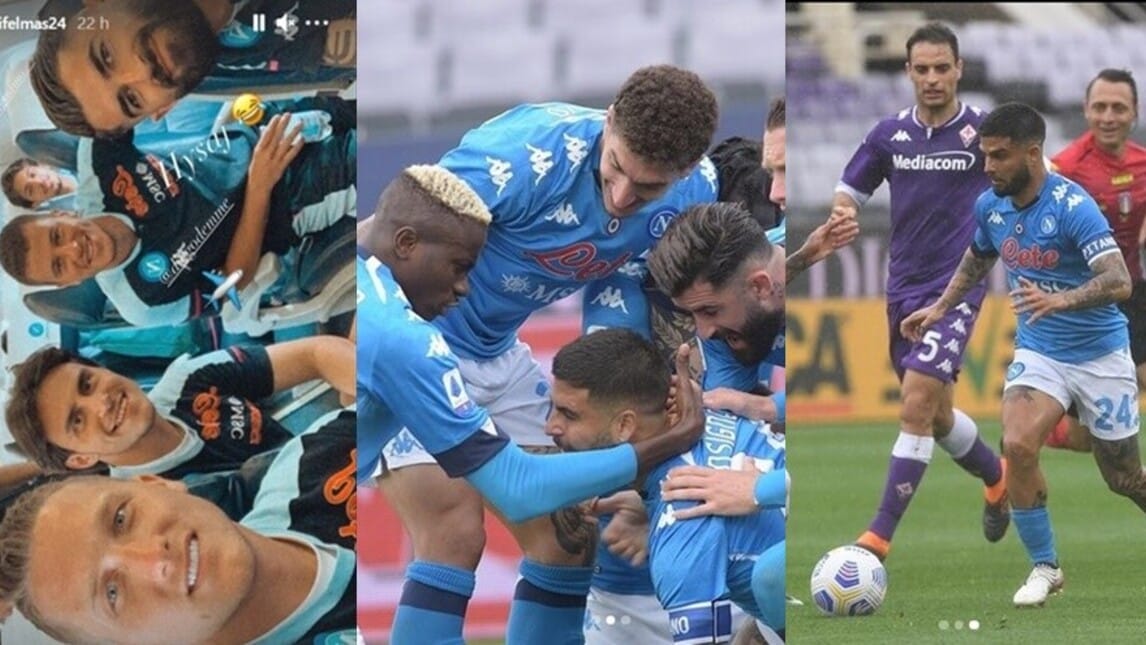 Napoli show a Firenze, Champions vicina: sui social scatta la festa