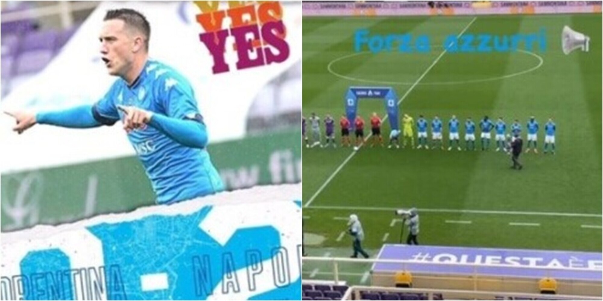 Napoli, la festa sui social dopo la vittoria con la Fiorentina