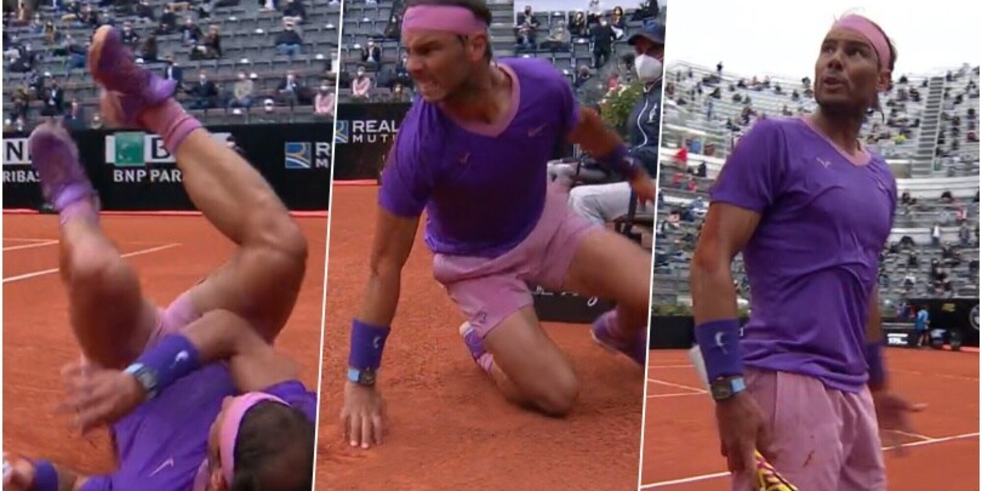 Nadal furioso dopo una brutta caduta in finale: "Così mi ammazzate"