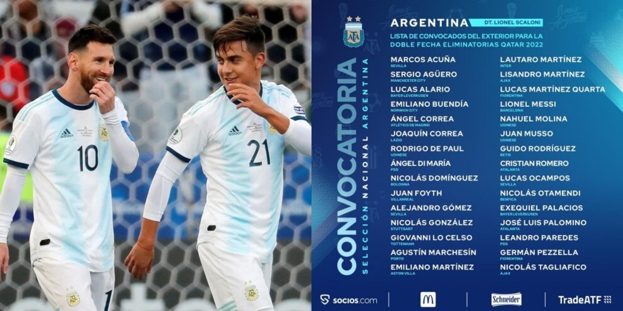 Convocati Argentina, Scaloni taglia Dybala. Ci sono 8 "italiani"