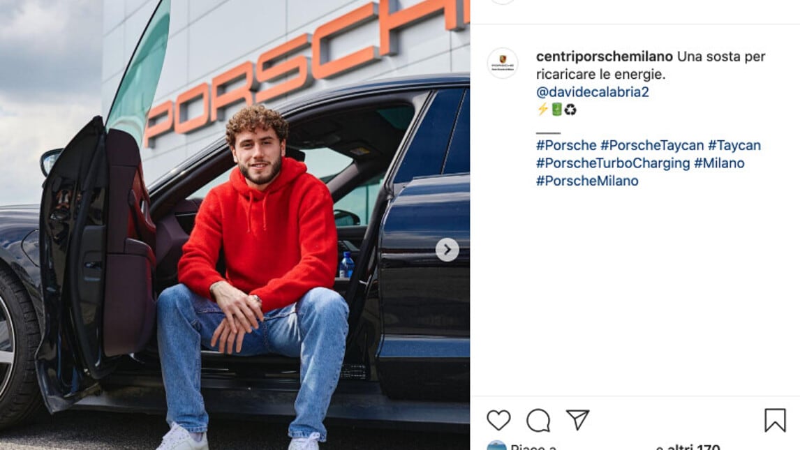 La Porsche Taycan elettrica di Calabria