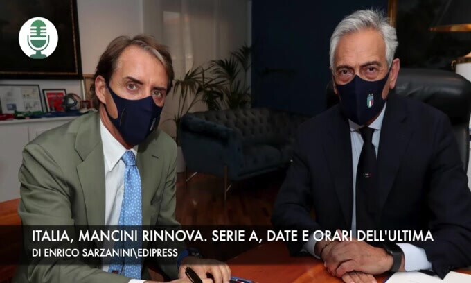 Italia, Mancini rinnova. Serie A, date e orari dell'ultima giornata