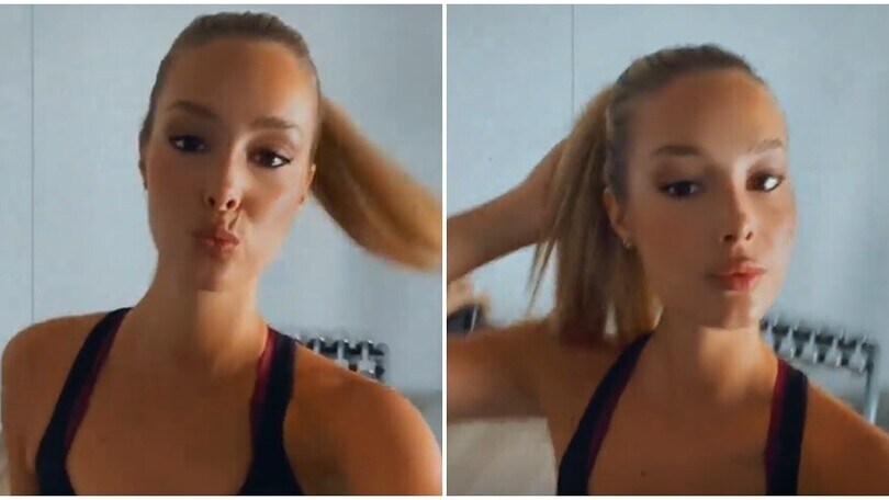 Lady Pellè, workout e bacio ai fan