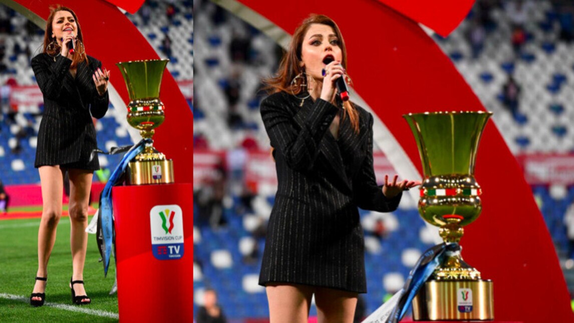 Annalisa canta l'Inno di Mameli: che show prima della finale